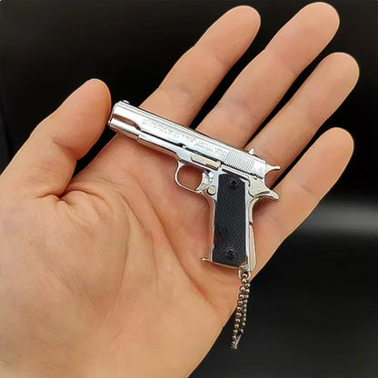 1911 Bright Silver Miniature Replica Gun