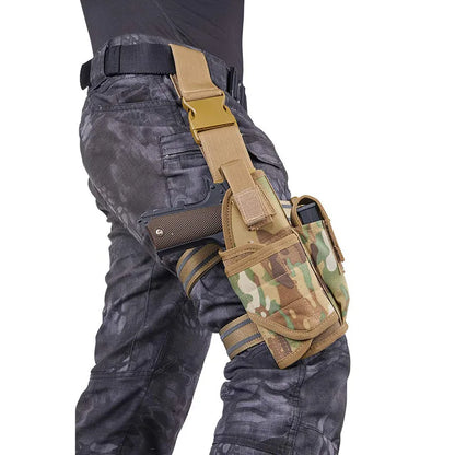 Tactical Combat Thigh Holster - Fits All Pistols for Outdoor Sports