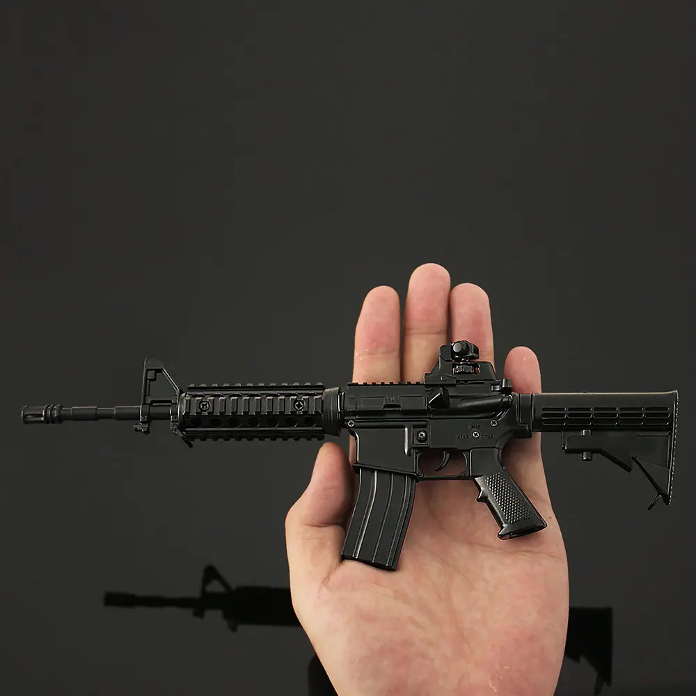 AR-15 Black Metal Miniature Gun Model