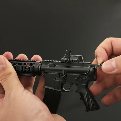 AR-15 Black Metal Miniature Gun Model