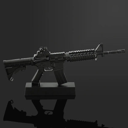 AR-15 Black Metal Miniature Gun Model