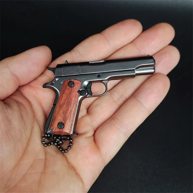 1911 Black Wood Handle Miniature Replica Gun