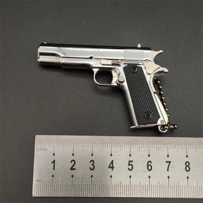 1911 Bright Silver Miniature Replica Gun