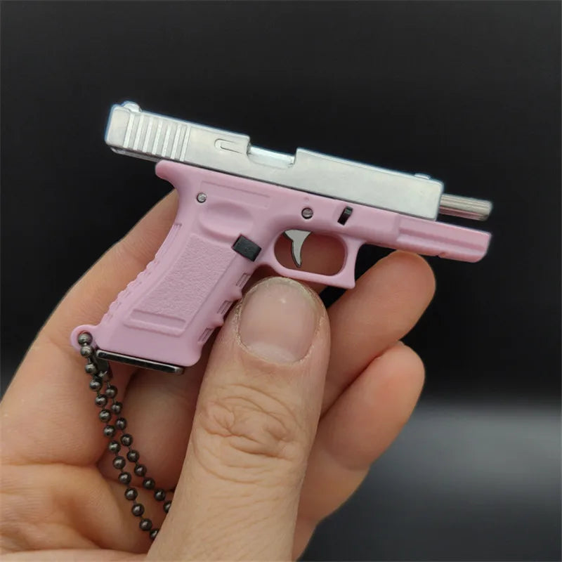 G17 Silver Pink Miniature Replica Gun