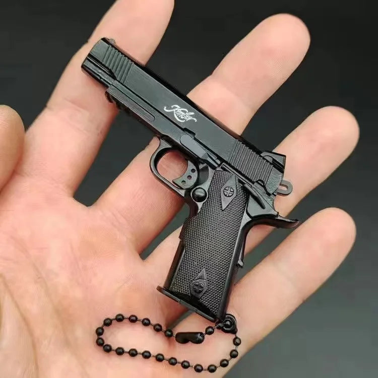 1911 Black Wood Handle Miniature Replica Gun