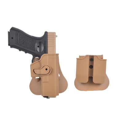 Tactical Gun Holster for Colt 1911, Beretta M92, Glock - Waist Belt Clip