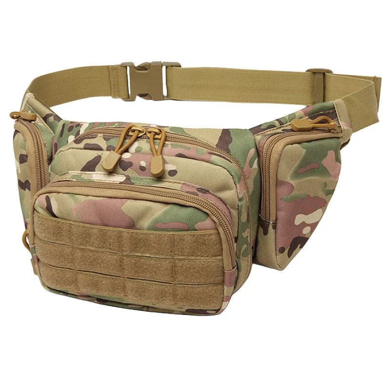 Military Tactical Waist Gun Bag - Waterproof Nylon Molle EDC Pouch