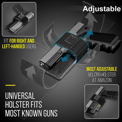 Universal Concealed Carry Gun Holster for Men, Women - Car & Home Use