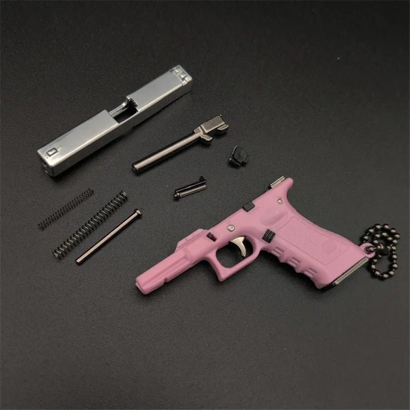 G17 Silver Pink Miniature Replica Gun