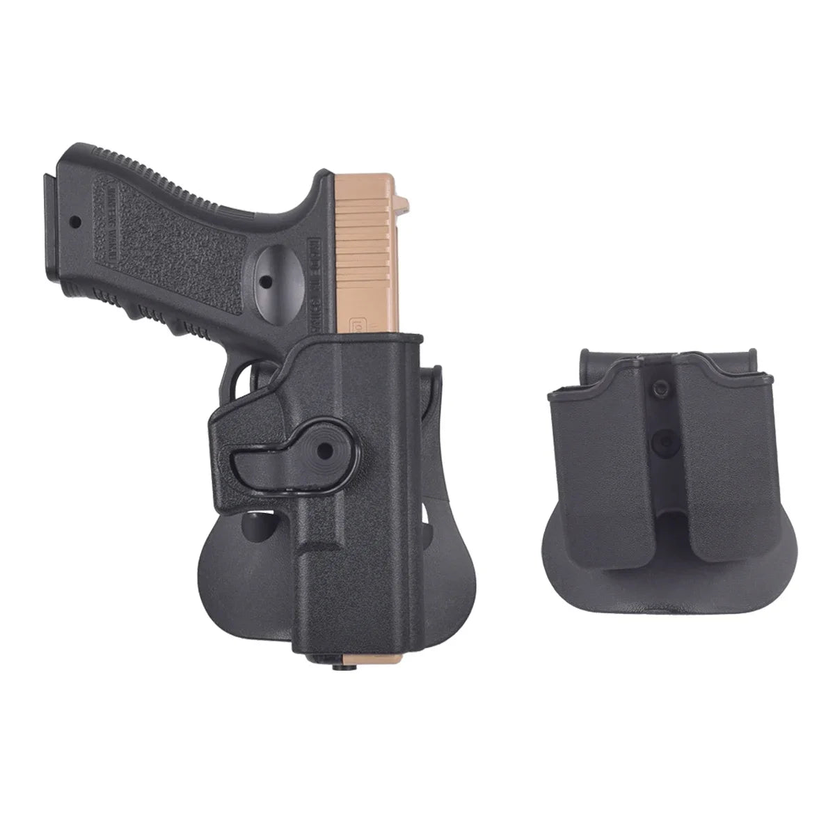 Tactical Gun Holster for Colt 1911, Beretta M92, Glock - Waist Belt Clip