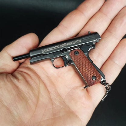 1911 Black Wood Handle Miniature Replica Gun