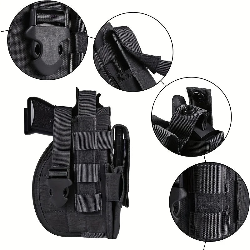 Universal Right Hand Molle Gun Holster with Magazine Pouch for Glock