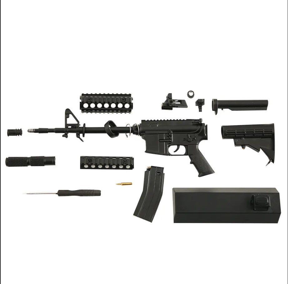 AR-15 Black Metal Miniature Gun Model