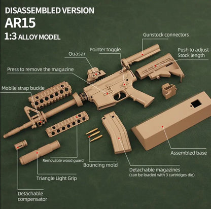 AR-15 Desert Grey Miniature Gun Model