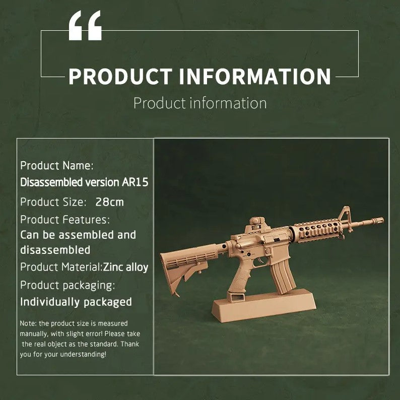 AR-15 Desert Grey Miniature Gun Model