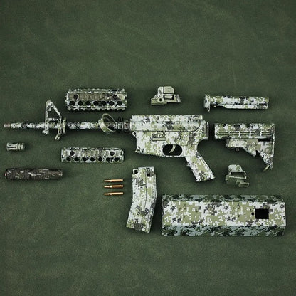 AR-15 Jungle Camouflage Miniature Gun Model