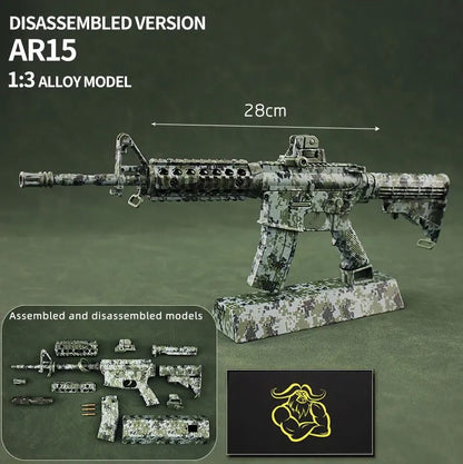 AR-15 Jungle Camouflage Miniature Gun Model