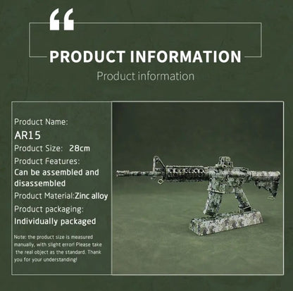 AR-15 Jungle Camouflage Miniature Gun Model