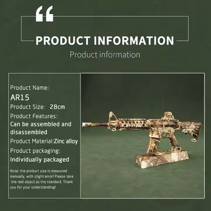 AR-15 Dead Leaves Camouflage Miniature Gun Model