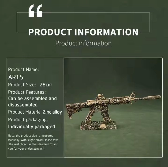 AR-15 Python Camouflage Miniature Gun Model