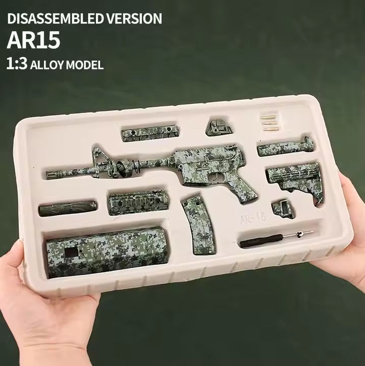 AR-15 Jungle Camouflage Miniature Gun Model