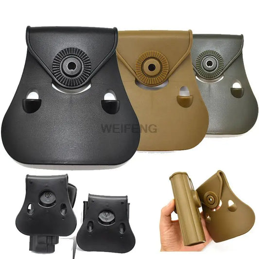 Tactical Rotatable Gun Holster - Belt Loop with Pistol Mag Case Clips