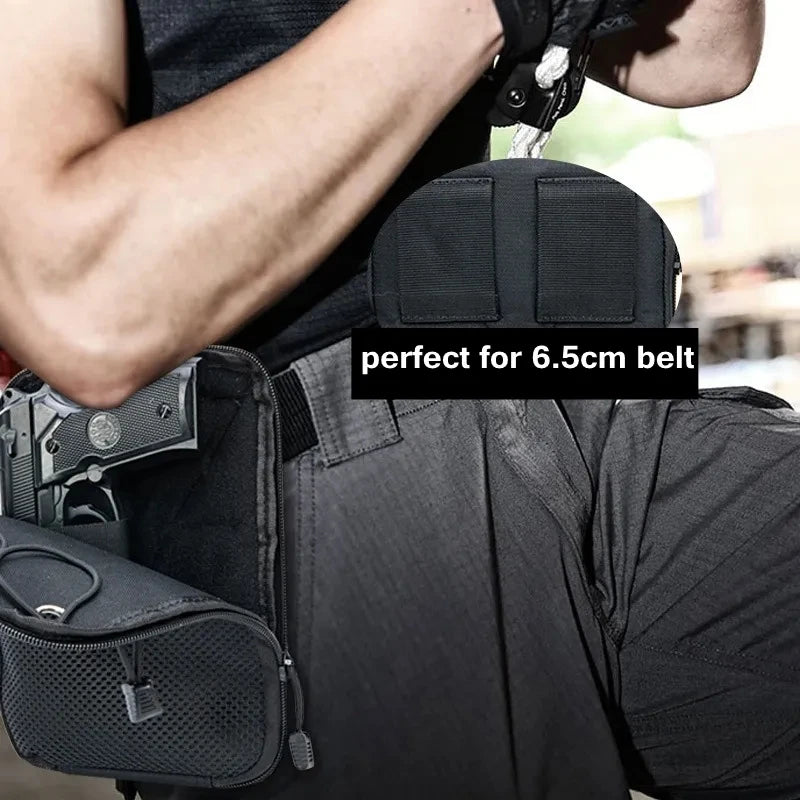 Tactical Concealed Gun Holster - Waist Fanny Pack with EDC Magazine Pouch