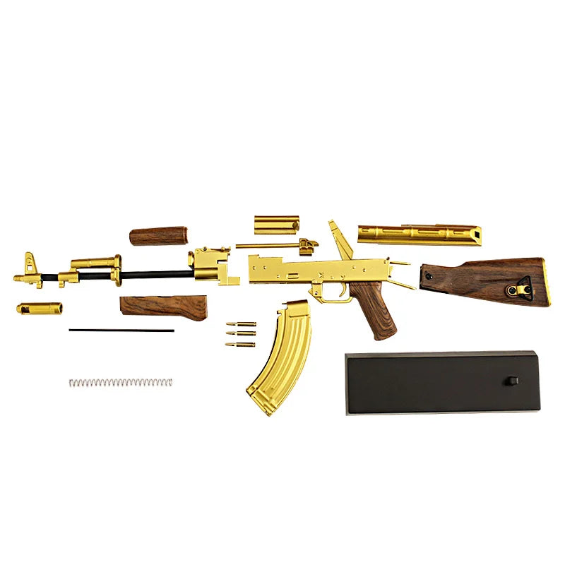 AK47 Gold Miniature Gun Model