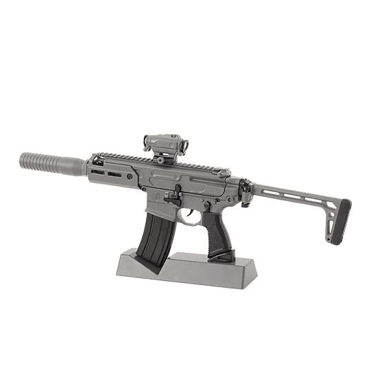 SIG MCX Rattler Silver - Eject Bullet Miniature Gun Model