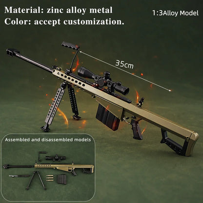 Barrett Army Green Miniature Gun Model