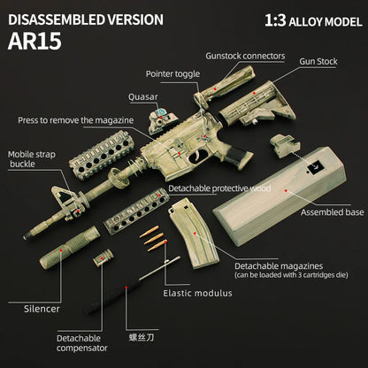 AR-15 Ghost Camouflage Miniature Gun Model