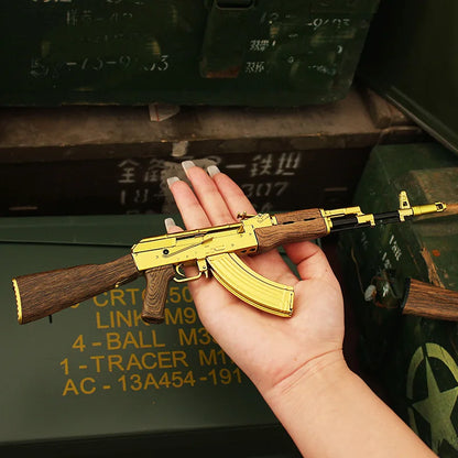 AK47 Gold Miniature Gun Model