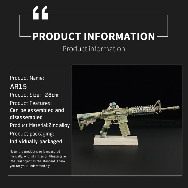 AR-15 Ghost Camouflage Miniature Gun Model