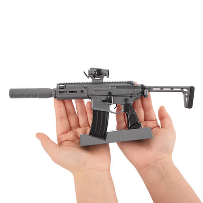 SIG MCX Rattler Silver - Eject Bullet Miniature Gun Model