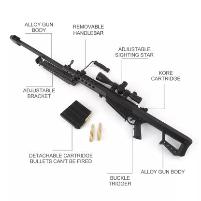 Barrett Black Miniature Gun Model