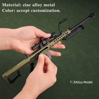 Barrett Army Green Miniature Gun Model