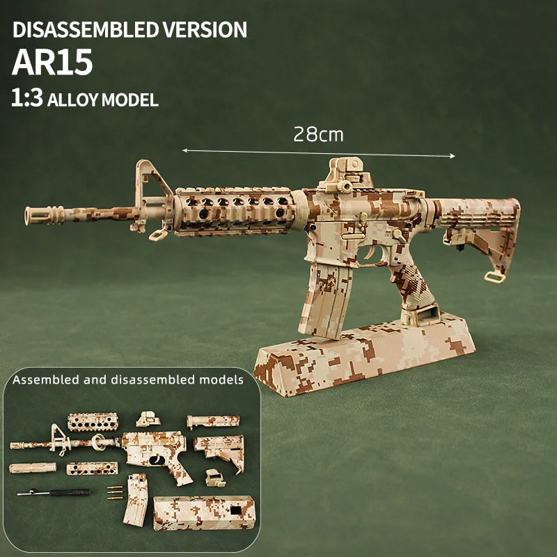 AR-15 Desert Camouflage Miniature Gun Model