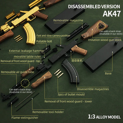 AK47 Black Miniature Gun Model