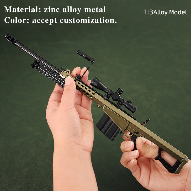 Barrett Army Green Miniature Gun Model