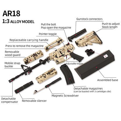 AR-18 Camouflage Miniature Gun Model