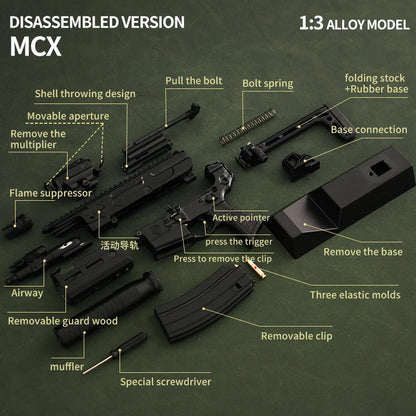 SIG MCX Rattler Black - Eject Bullet Miniature Gun Model