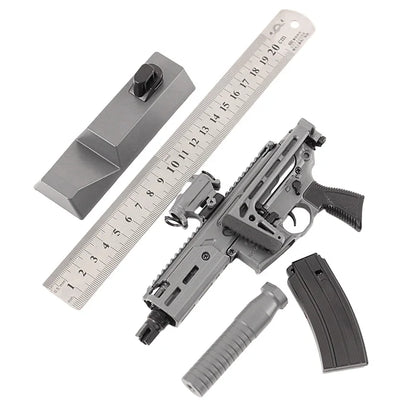 SIG MCX Rattler Silver - Eject Bullet Miniature Gun Model