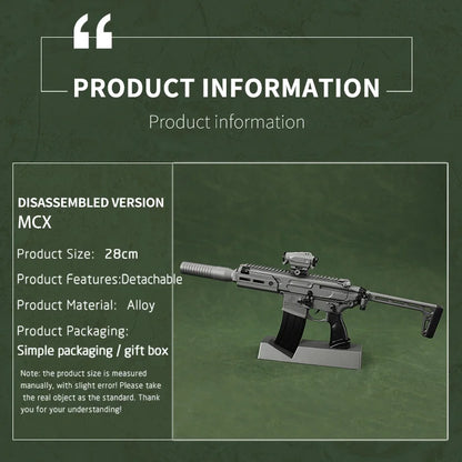 SIG MCX Rattler Silver - Eject Bullet Miniature Gun Model