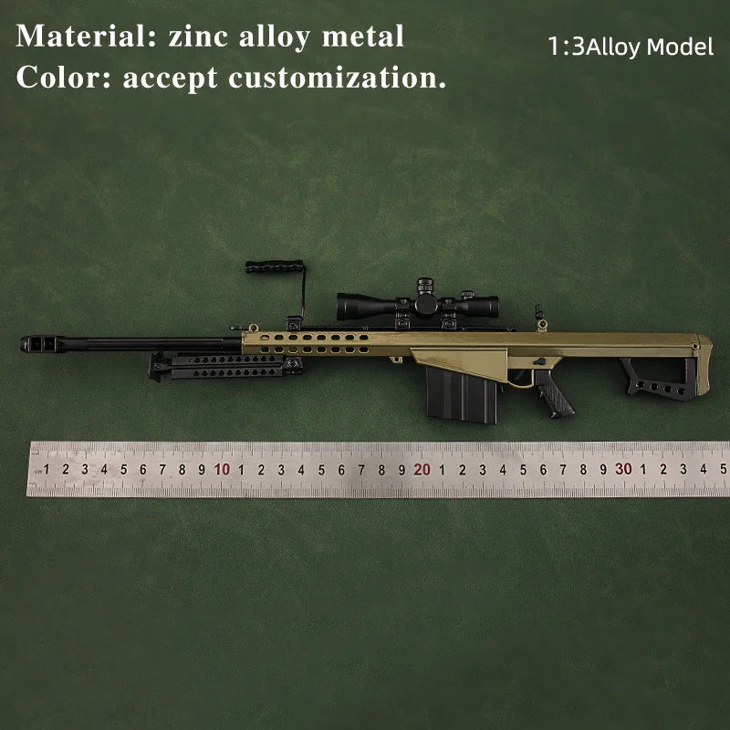 Barrett Army Green Miniature Gun Model