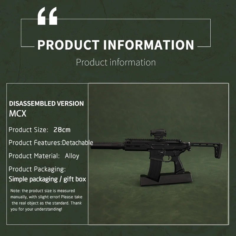 SIG MCX Rattler Black - Eject Bullet Miniature Gun Model